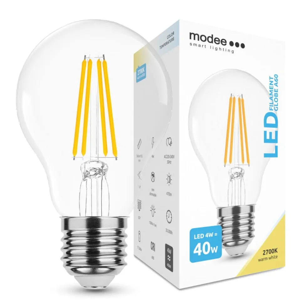 LED Fadenlampe - E27 A60 4W - 2700K Warmweiß