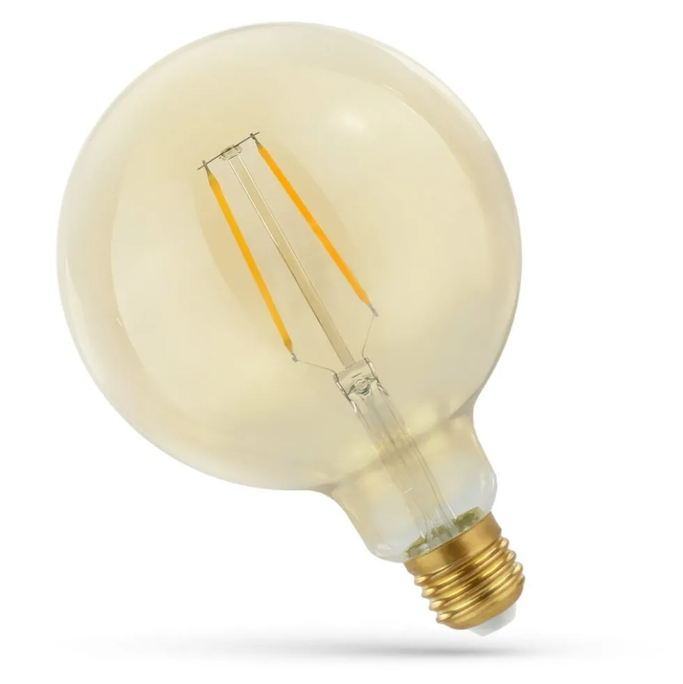 LED Fadenlampe E27 - G125 - 5W entspricht 50W - 2500K extra Warmweiß - XL Glaskolben