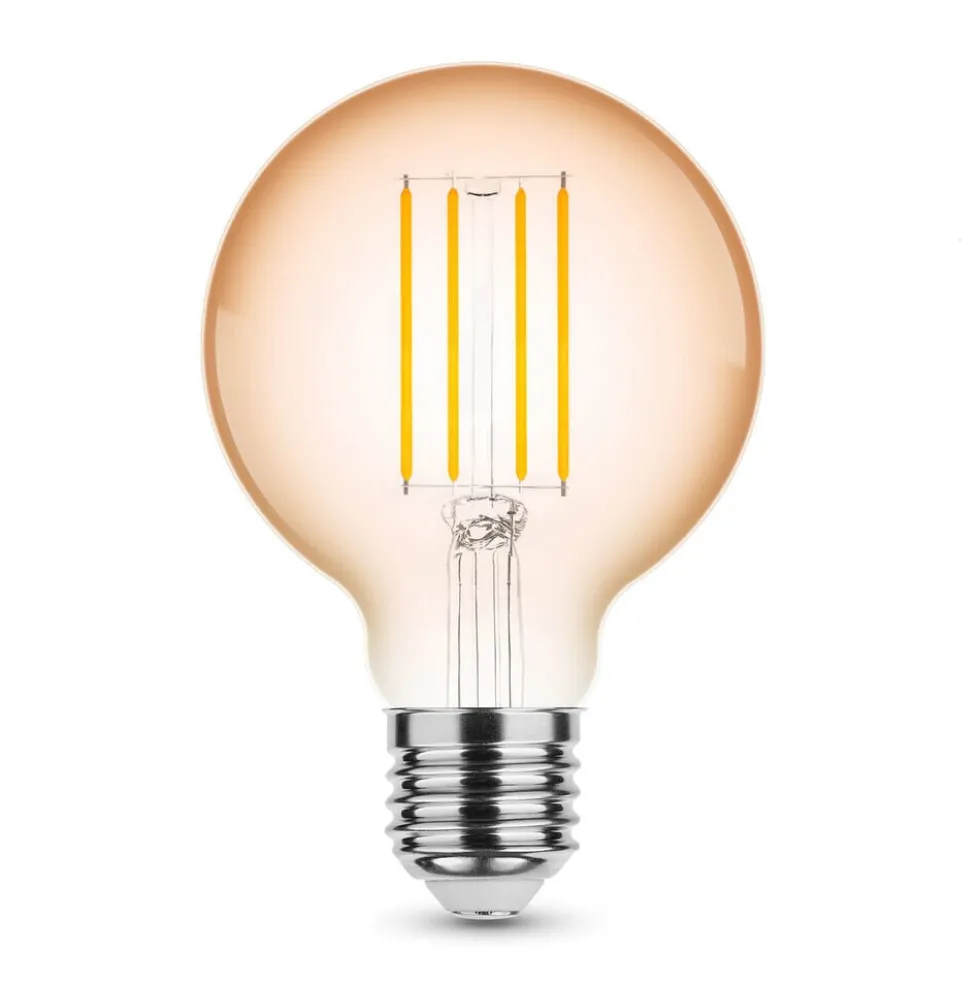 LED Fadenlampe E27 - G80 - 4W entspricht 33W - 1800K extra Warmweiß - Globe