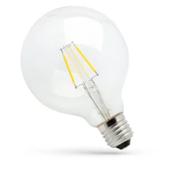 LED Fadenlampe E27 - G95 - 4W entspricht 40W - 2700K Warmweiß - großer Glaskolben