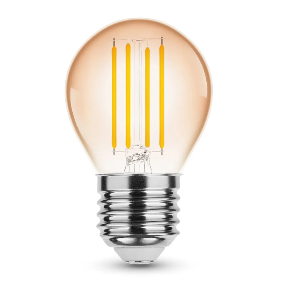 LED Fadenlampe E27 - G45 - 4W entspricht 33W - 1800K extra Warmweiß