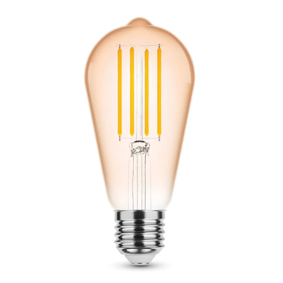 LED Fadenlampe E27 - ST58 - 4W entspricht 33W - 1800K extra Warmweiß