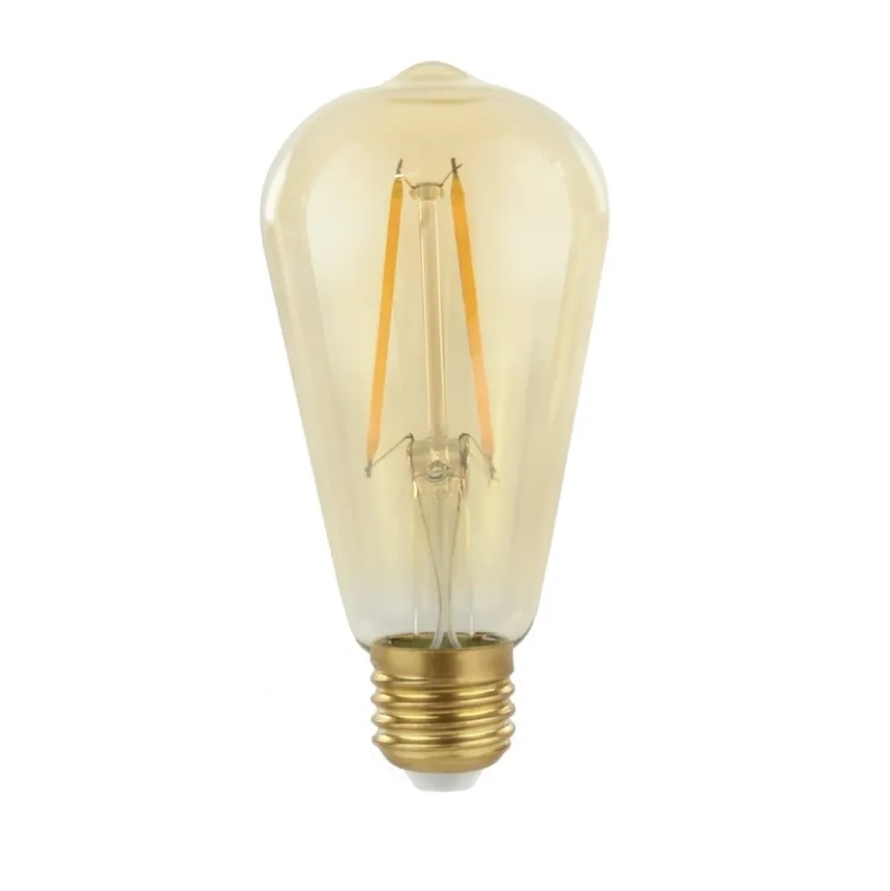 LED Fadenlampe E27 - ST64 - 2W entspricht 25W - 2500K extra Warmweiß - groß