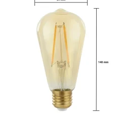 LED Fadenlampe E27 - ST64 - 2W entspricht 25W - 2500K extra Warmweiß - groß