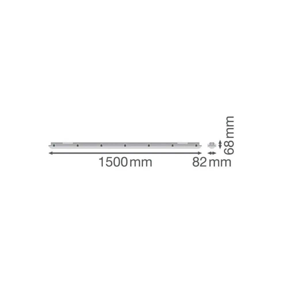 LED Feuchtraumleuchte Feuchtigkeitsdicht 46W 6400lm - 840 Kaltweiß | 150cm