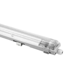 LED-Feuchtraumleuchte IP65 T8/G13 - 150cm Grau | 1- oder 2-Fassungen für 150cm LED Röhren Universal | IK10 Wannenleuchte