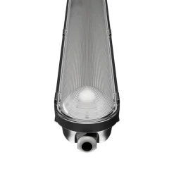LED Feuchtraumleuchte IP66 – 20-40W 3000-6000Lm – 840 Neutralweiß | 120cm – Multi Lumen Einstellbar – IK10 – Limea Pro – Schwarz