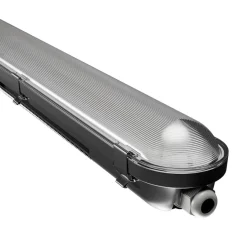 LED Feuchtraumleuchte IP66 – 20-40W 3000-6000Lm – 840 Neutralweiß | 120cm – Multi Lumen Einstellbar – IK10 – Limea Pro – Schwarz