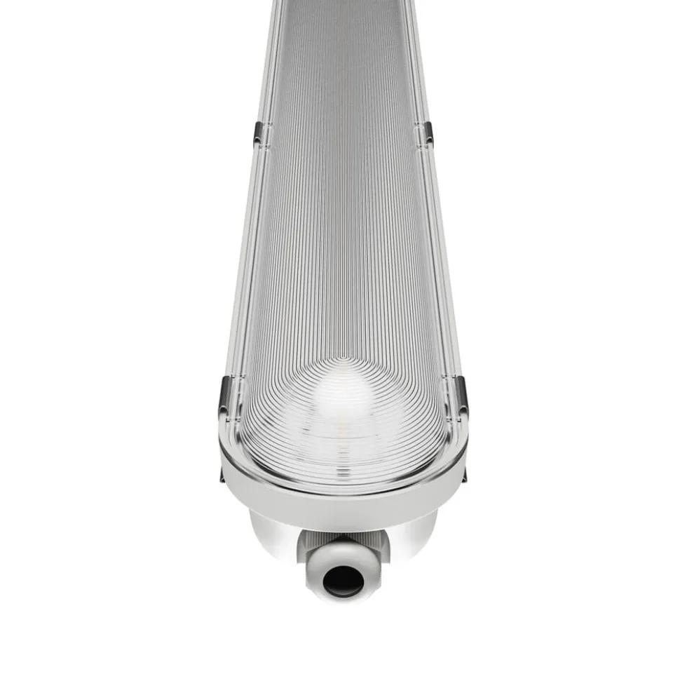LED-Feuchtraumleuchte Wannenleuchte IP65 - 150cm - 52W 9100 Lumen - 6000K 865 Tageslicht Weiss | IK10 - Modulär Anschließbar Durchgangsverdrahtung