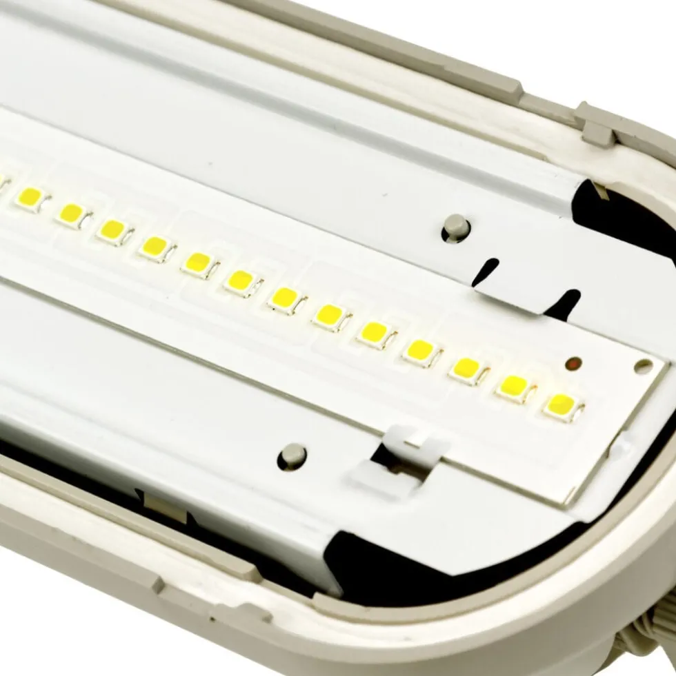 LED-Feuchtraumleuchte Wannenleuchte IP65 - 60cm - 20W - 3000 Lumen - 4000K 840 Neutral Weiss | IK10 - modulär anschließbar Durchgangsverdrahtung