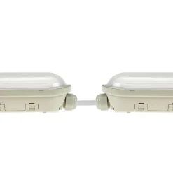 LED-Feuchtraumleuchte Wannenleuchte IP65 - 60cm - 20W - 3000 Lumen - 4000K 840 Neutral Weiss | IK10 - modulär anschließbar Durchgangsverdrahtung