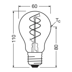 LED-Filamentlampe E27 Gold Birne Dimmbar 8W 806Lm 2200K CRI90