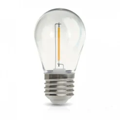 LED-Glühfadenlampe, Kugelform ST45 – E27-Fassung – 1 W – 2700 K, warmweißes Licht