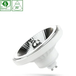 LED GU10 AR111 - 10W - 4000K Neutralweiß - 20° Abstrahlwinkel - Weiß
