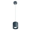 LED GU10 Deckenspot gesenkt schwarz rund - 65cm Kabellänge - max. 40W