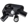 LED GU10 Deckenspot Wandspot schwarz - vierfach für 4 LED GU10 Spots