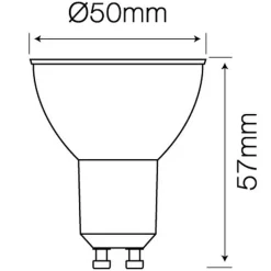 LED GU10 Spot - 1W entspricht 10W - 2700K Warmweiß - Glas