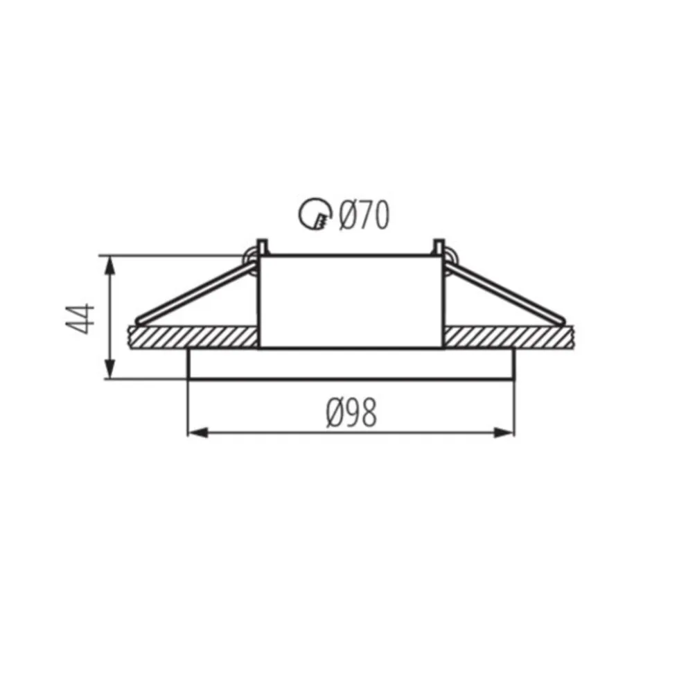 LED GU10 Strahler Einbaurahmen grau rund - für 1 LED GU10 Spot