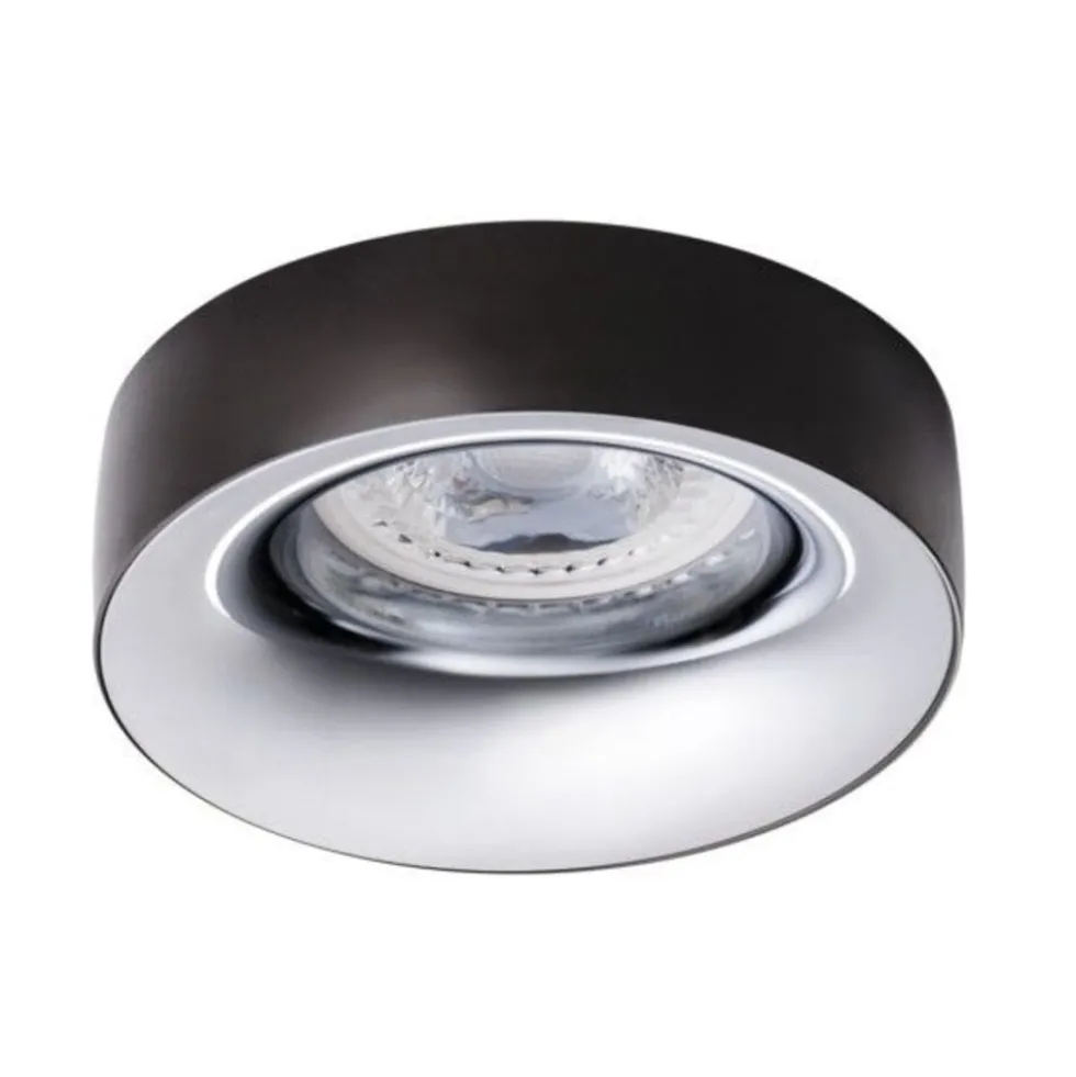 LED GU10 Strahler Einbaurahmen grau rund - für 1 LED GU10 Spot