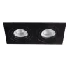 LED GU10 Strahler Einbaurahmen Schwarz rechteckig - für 2 LED GU10 Spots