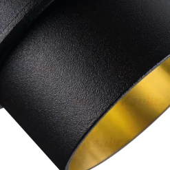 LED GU10 Strahler Einbaurahmen Schwarz Gold rund - für 1 LED GU10 Spot