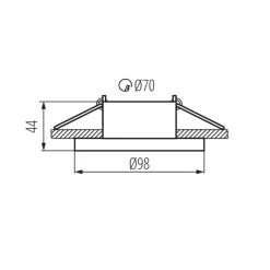 LED GU10 Strahler Einbaurahmen Grau rund - für 1 LED GU10 Spot