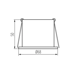 LED GU10 Strahler Einbaurahmen Schwarz Gold rund - für 1 LED GU10 Spot