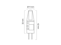 LED G4 - 1.5W entspricht 15W - 6000K Tageslichtweiß - 42x11mm