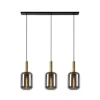 LED Hanglamp JOANNET zwart - 3x E27 fitting - Fumé