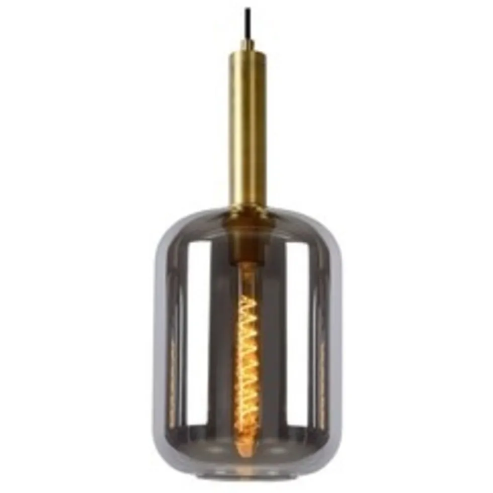 LED Hanglamp JOANNET zwart - 3x E27 fitting - Fumé