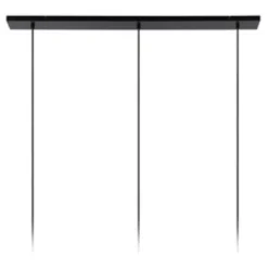 LED Hanglamp JOANNET zwart - 3x E27 fitting - Fumé