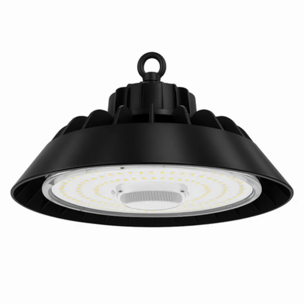 LED Highbay Stahl Schwarz 150W 22500lm 90D -840 Kaltweiß | IP65 - Mit Bewegungs- und Lichtsensor