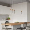 LED Hängeleuchte Beton Holz ZANE - 1 x GU10 Fassung - exkl. LED's