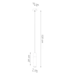 LED Hängeleuchte Beton Holz ZANE - 1 x GU10 Fassung - exkl. LED's