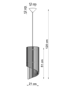 LED Hängeleuchte Holz ALEXIA - 1 x E27 Fassung - exkl. LED's
