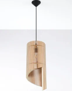 LED Hängeleuchte Holz ALEXIA - 1 x E27 Fassung - exkl. LED's