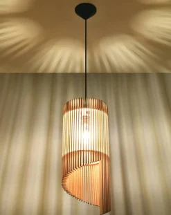 LED Hängeleuchte Holz ALEXIA - 1 x E27 Fassung - exkl. LED's