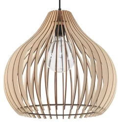 LED Hängeleuchte Holz APRILLA - 1 x E27 Fassung - exkl. LED's