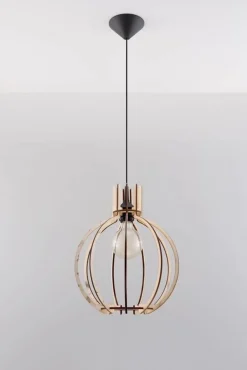 LED Hängeleuchte Holz ARANCIA - 1 x E27 Fassung - exkl. LED's