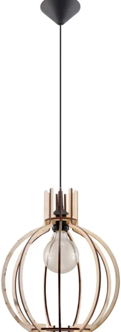 LED Hängeleuchte Holz ARANCIA - 1 x E27 Fassung - exkl. LED's