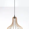 LED Hängeleuchte Holz ELZA - 1 x E27 Fassung - exkl. LED's