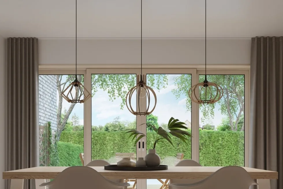 LED Hängeleuchte Holz MANDELINO - 1 x E27 Fassung - exkl. LED's