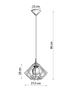 LED Hängeleuchte Holz POMPELMO - 1 x E27 Fassung - exkl. LED's