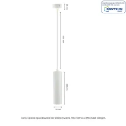 LED Hängeleuchte Madara Mini II GU10 - GU10 Fassung - 1m verstellbares Kabel - Weiß