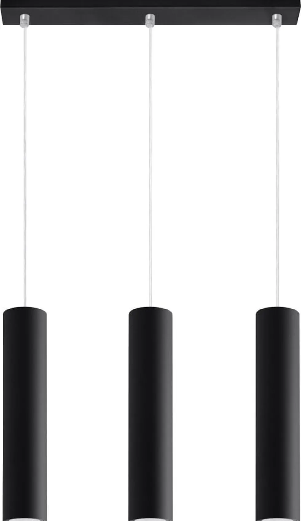 LED Hängeleuchte Mattschwarz LOOPEZ - 3 x GU10 Fassung - exkl. LED's