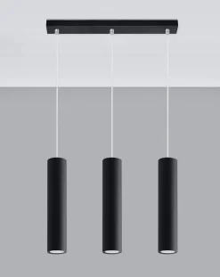 LED Hängeleuchte Mattschwarz LOOPEZ - 3 x GU10 Fassung - exkl. LED's