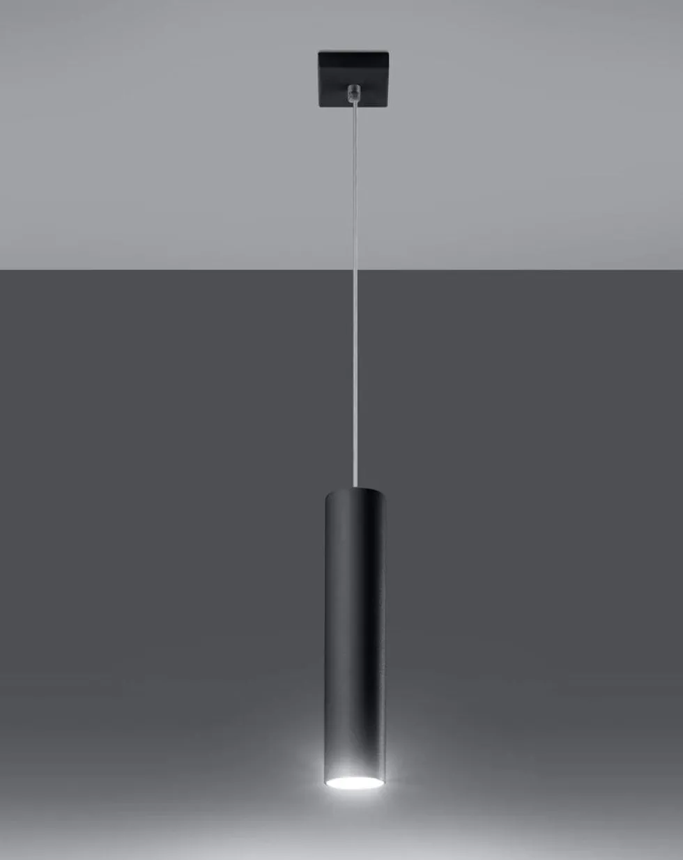 LED Hängeleuchte Mattschwarz LOOPEZ - 1 x GU10 Fassung - exkl. LED's