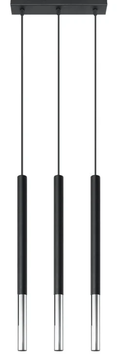 LED Hängeleuchte Schwarz Chrom MOZAICA - 3 x G9 Fassung - exkl. LED's