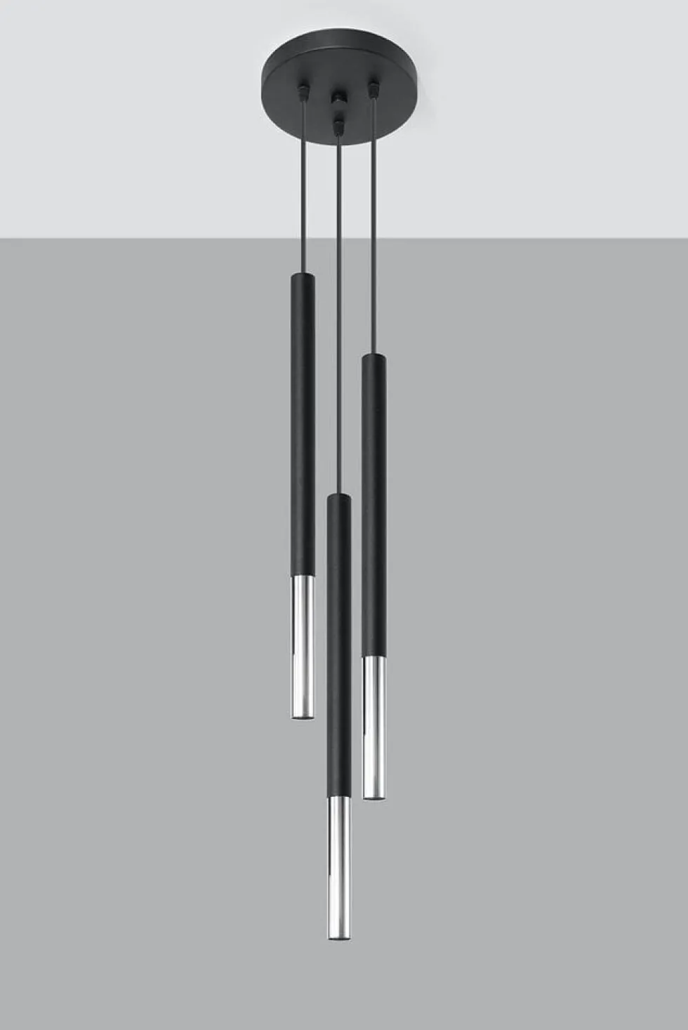 LED Hängeleuchte Schwarz Chrom MOZAICA - 3 x G9 Fassung - exkl. LED's