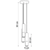 LED Hängeleuchte Schwarz Chrom LOOPEZ - 3 x GU10 Fassung - exkl. LED's